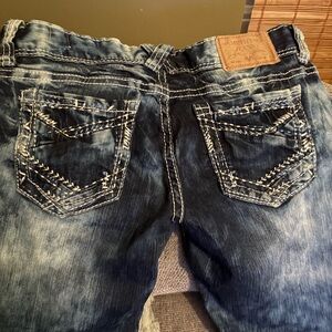 Men's Blue Distressed Jeans